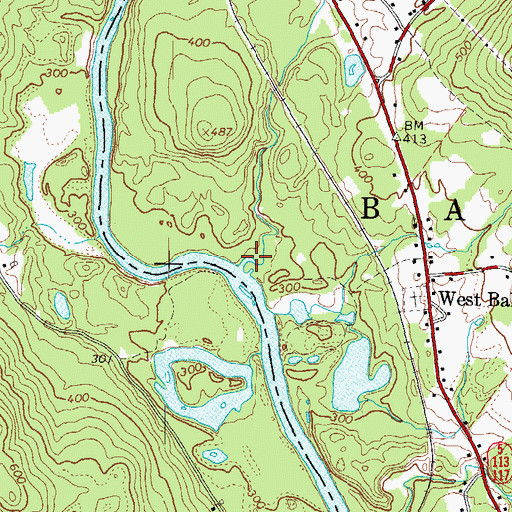 Topographic Map of Breakneck Brook, ME