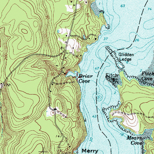 Topographic Map of Briar Cove, ME