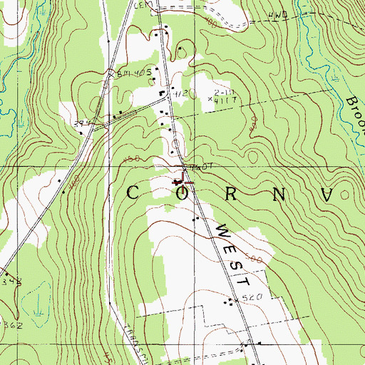 Topographic Map of Cornville Elementary School (historical), ME