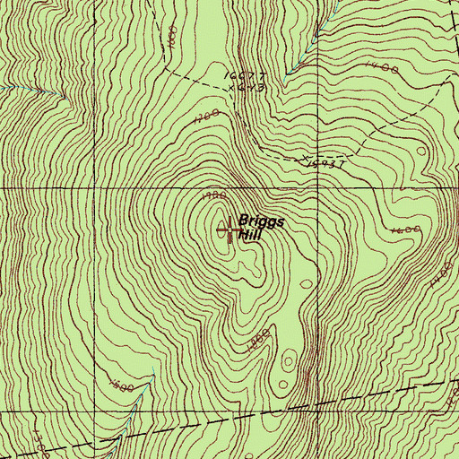 Topographic Map of Briggs Hill, ME