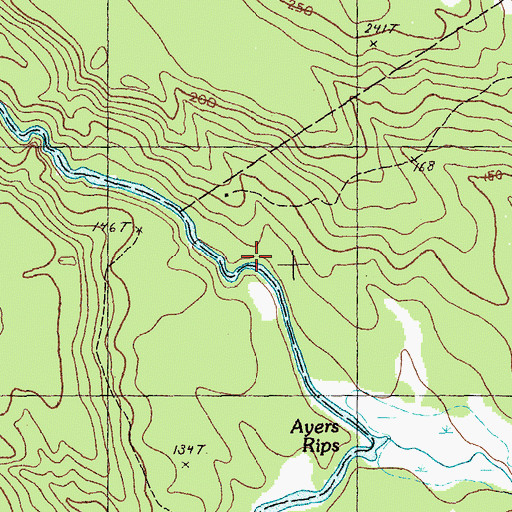 Topographic Map of Bright Island, ME