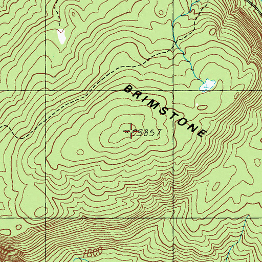 Topographic Map of Brimstone Mountain, ME