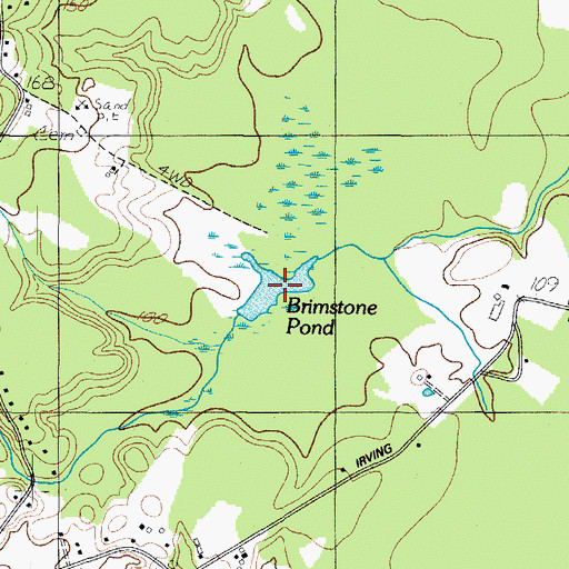 Topographic Map of Brimstone Pond, ME