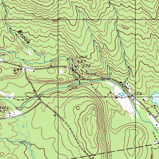 Topographic Map of Britenell Brook, ME