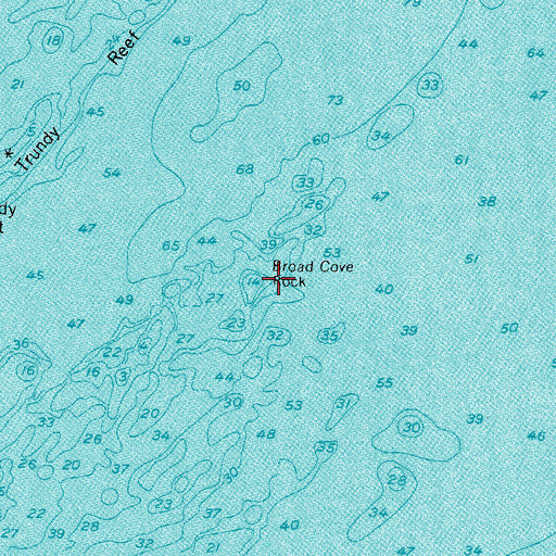 Topographic Map of Broad Cove Rock, ME