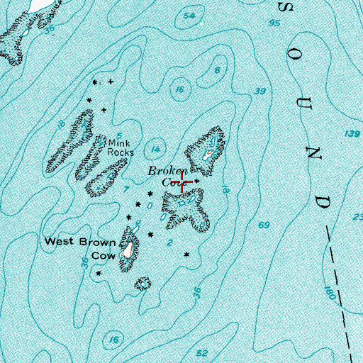 Topographic Map of Broken Cove, ME