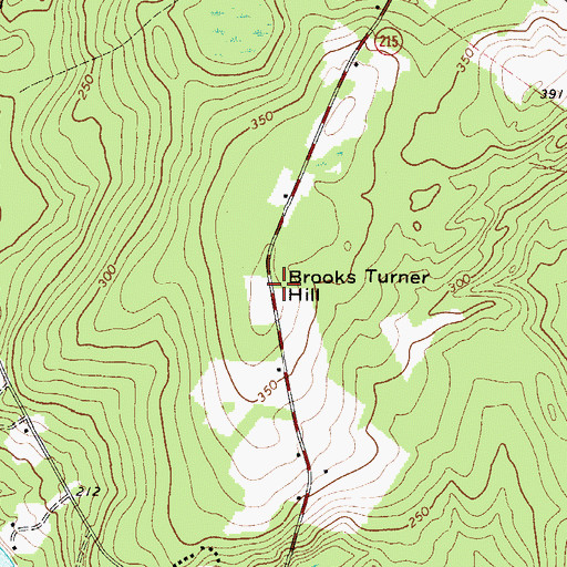 Topographic Map of Brooks Turner Hill, ME