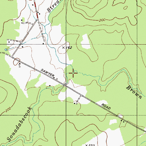Topographic Map of Brown Brook, ME