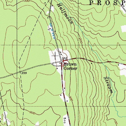 Topographic Map of Brown Corner, ME