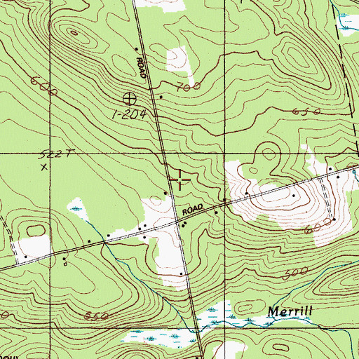 Topographic Map of Brown School, ME