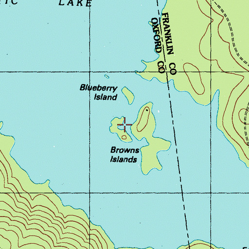 Topographic Map of Browns Island, ME