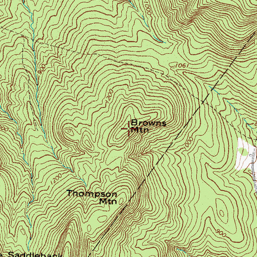Topographic Map of Browns Mountain, ME