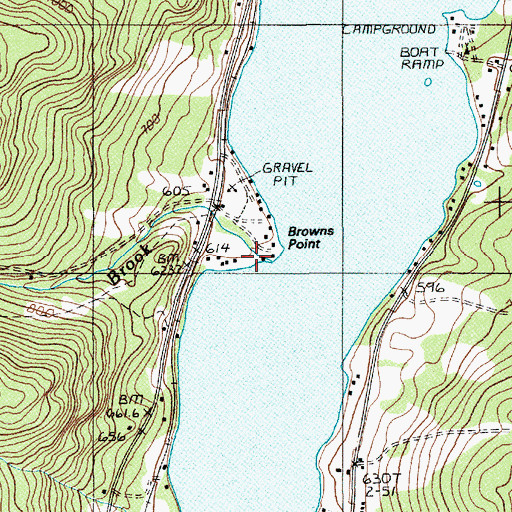 Topographic Map of Browns Point, ME