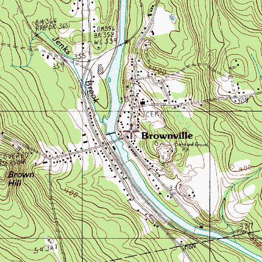 Topographic Map of Brownville, ME