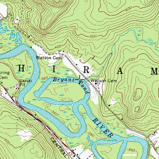 Topographic Map of Bryant Pond, ME