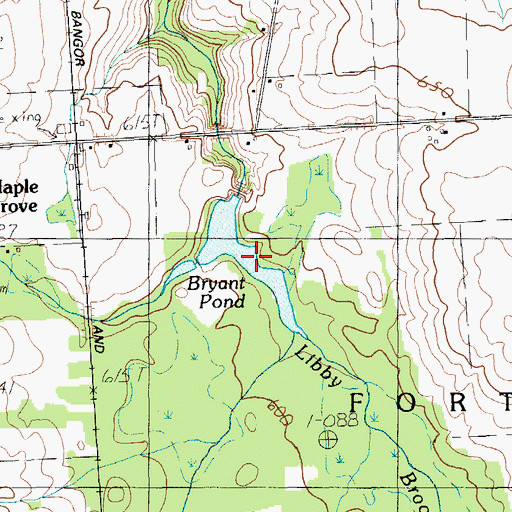 Topographic Map of Bryant Pond, ME