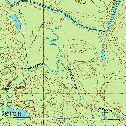 Topographic Map of Buff Brook, ME