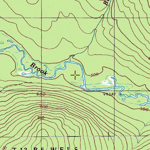 Topographic Map of Bugbee Brook, ME