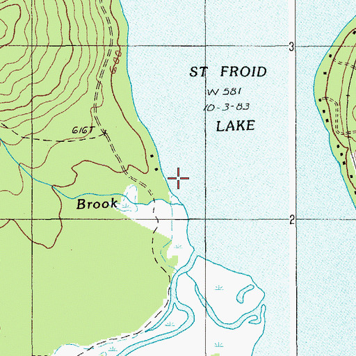 Topographic Map of Buggy Brook, ME