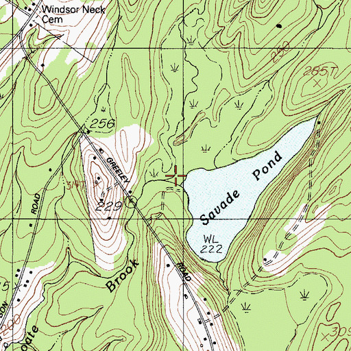 Topographic Map of Bull Brook, ME