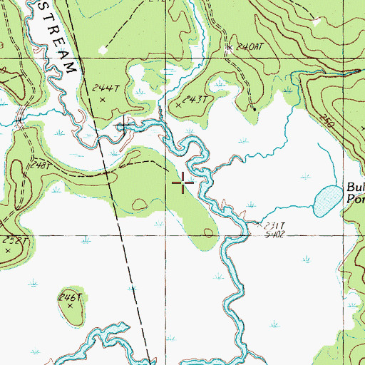 Topographic Map of Bull Brook, ME