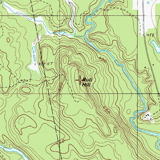 Topographic Map of Bull Hill, ME