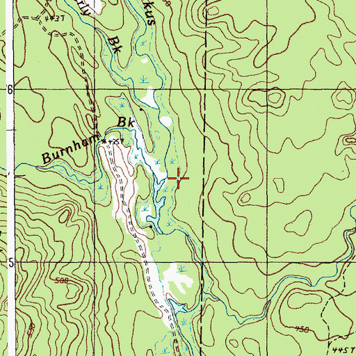 Topographic Map of Burnham Brook, ME