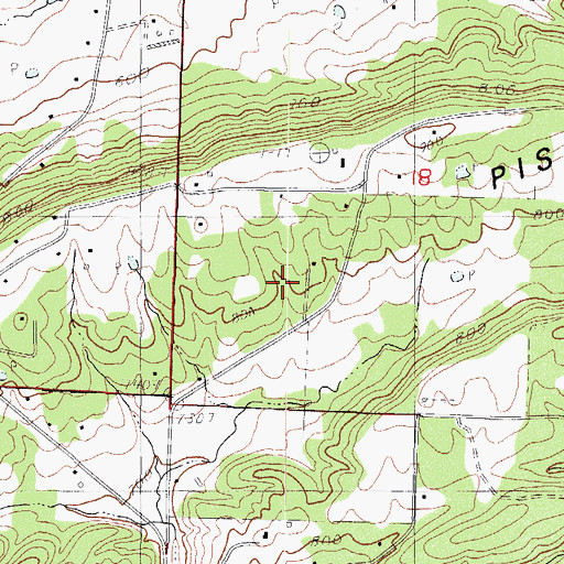 Topographic Map of Whiteoak School, AR