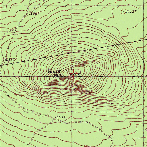 Topographic Map of Burnt Hill, ME