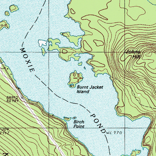 Topographic Map of Burnt Jacket Island, ME