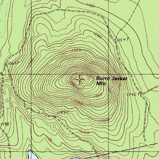 Topographic Map of Burnt Jacket Mountain, ME