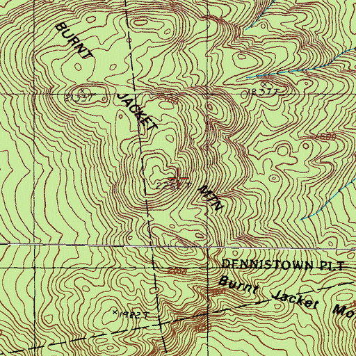 Topographic Map of Burnt Jacket Mountain, ME