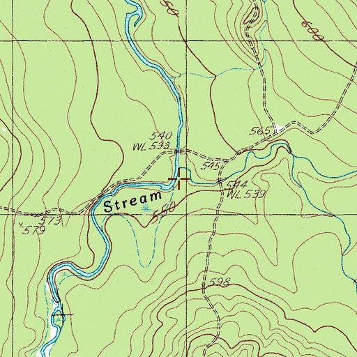 Topographic Map of Burnt Land Brook, ME