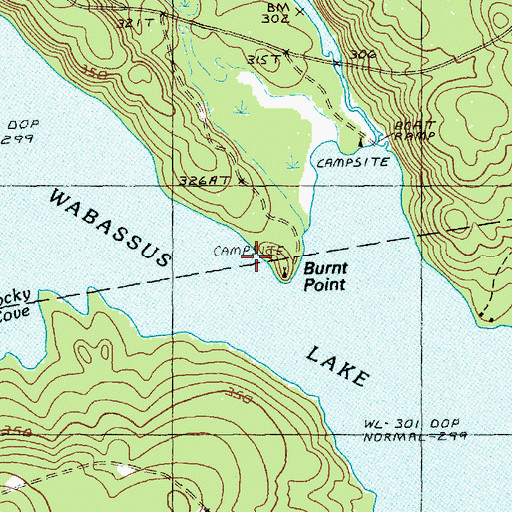 Topographic Map of Burnt Point, ME