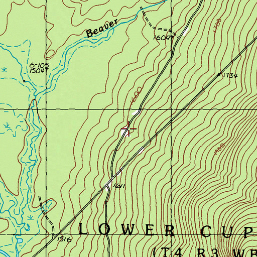 Topographic Map of Burrells Camp (historical), ME