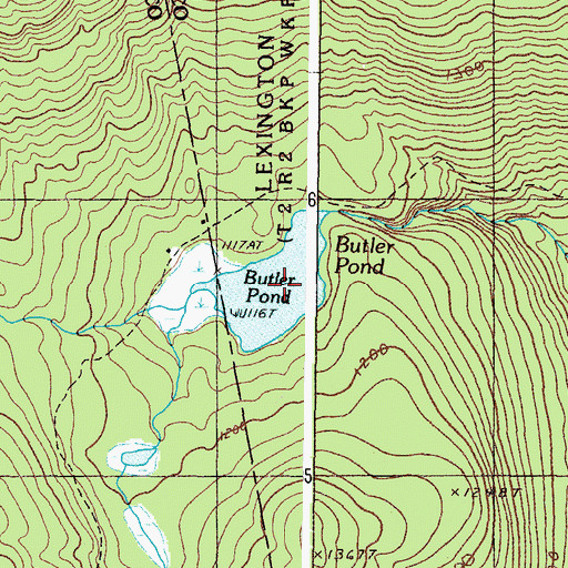 Topographic Map of Butler Pond, ME
