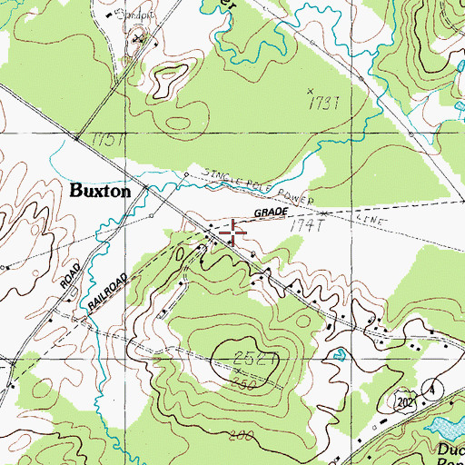 Topographic Map of Buxton, ME
