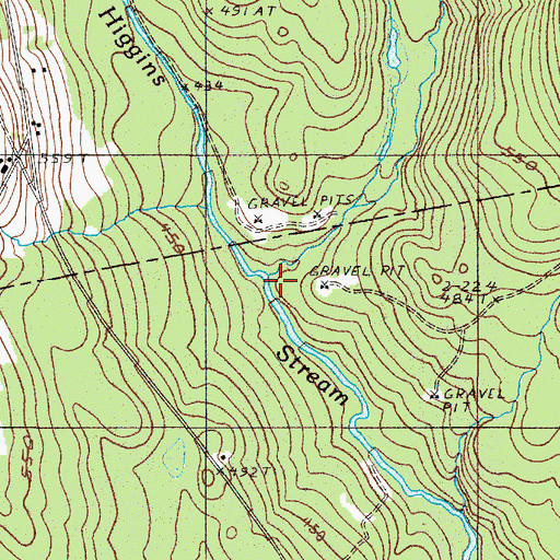 Topographic Map of Buzzell Brook, ME