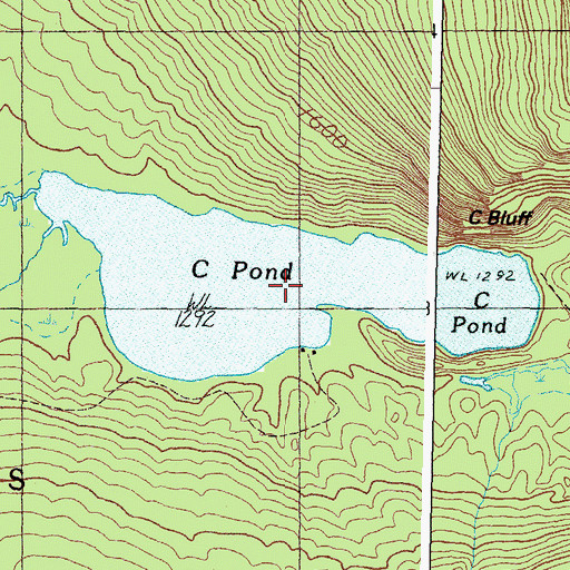 Topographic Map of C Pond, ME