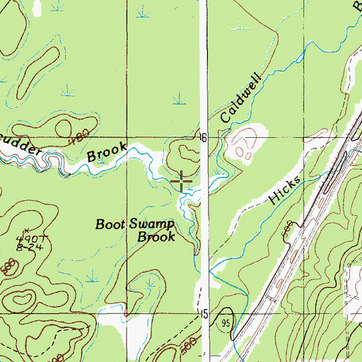 Topographic Map of Caldwell Brook, ME