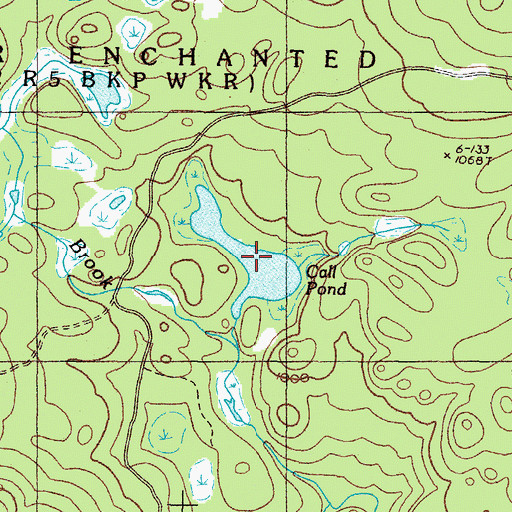 Topographic Map of Call Pond, ME