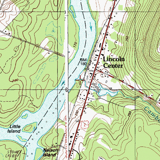 Topographic Map of Cambolasse Stream, ME