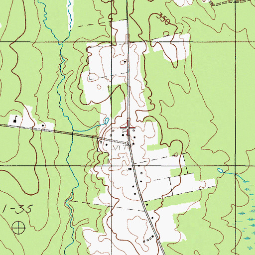 Topographic Map of Cambridge Flats School, ME
