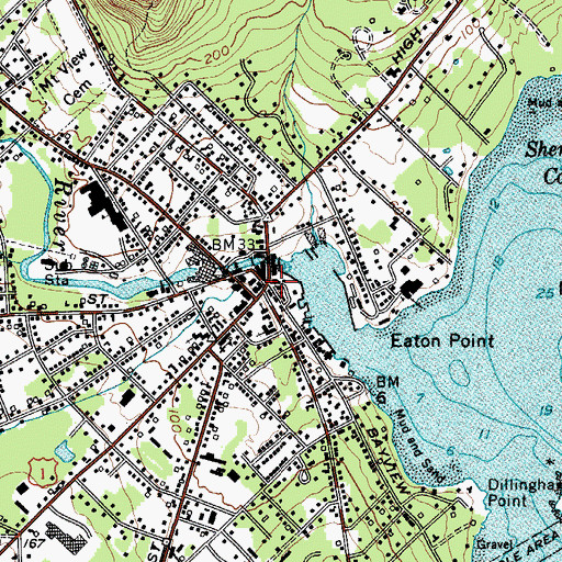 Topographic Map of Camden, ME