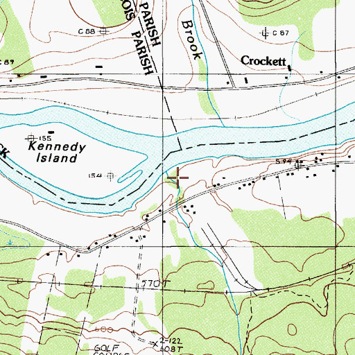 Topographic Map of Camel Brook, ME