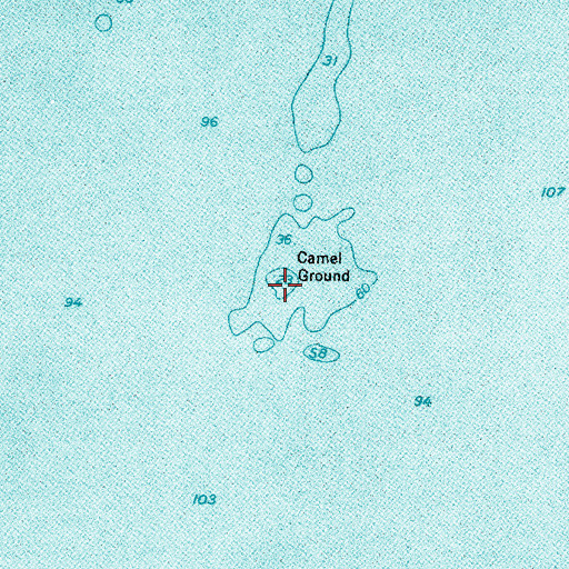 Topographic Map of Camel Ground, ME