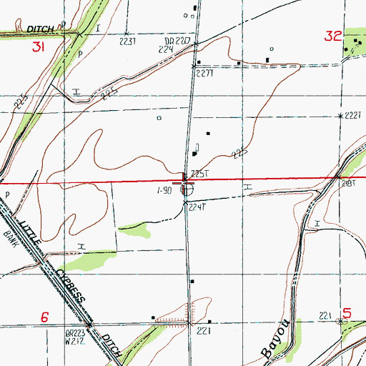 Topographic Map of Whitton Church, AR