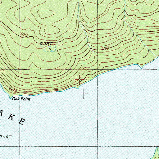 Topographic Map of Camp Cozy, ME