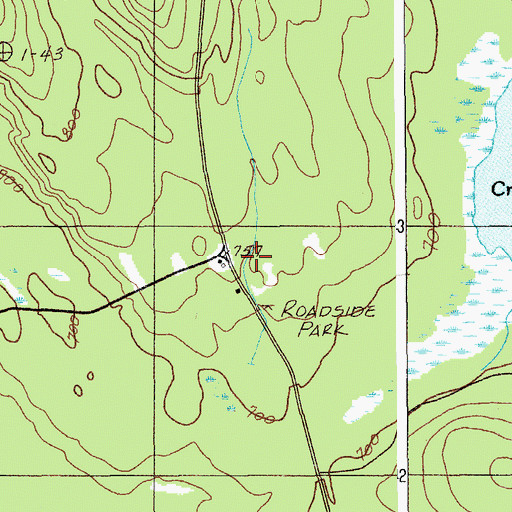 Topographic Map of Camp Dana, ME