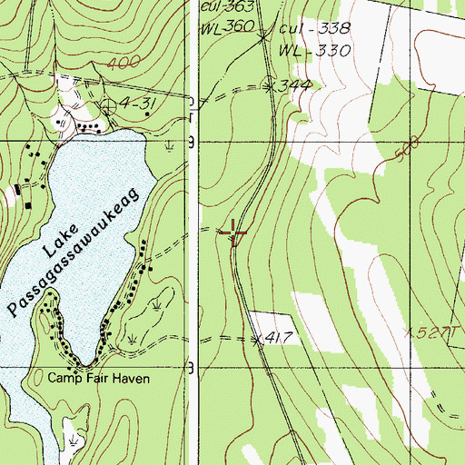 Topographic Map of Camp Fair Haven, ME